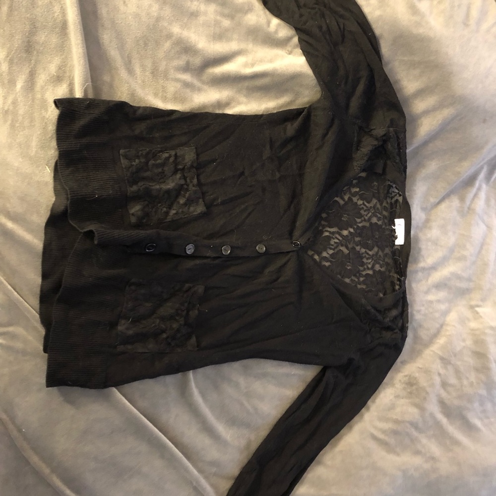 Black cardigan